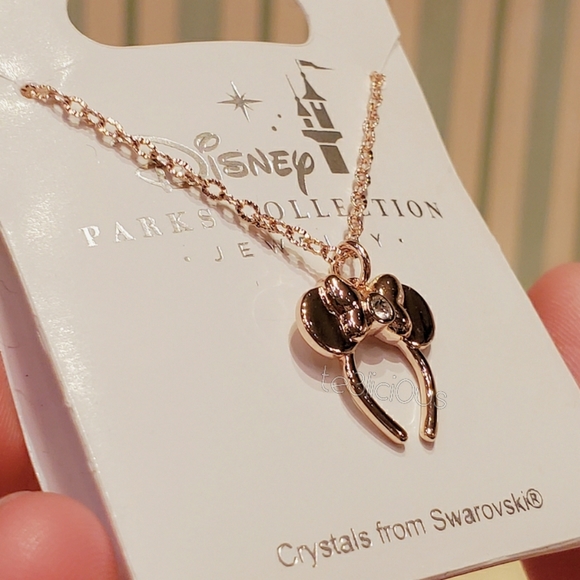 DISNEY SWAROVSKI MINNIE EARS HEADBAND NECKLACE - Picture 3 of 5